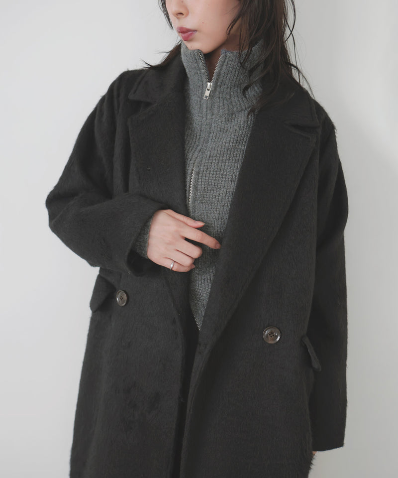 シャギーダブルロングコート