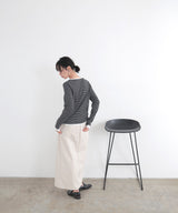 ボーダーリブヘンリーネックプルオーバー