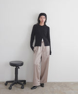 【一部予約商品】クルミボタンリブポロニット