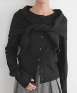 ストールセットクルーネックカーディガン