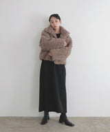 リブフレアニットワンピース