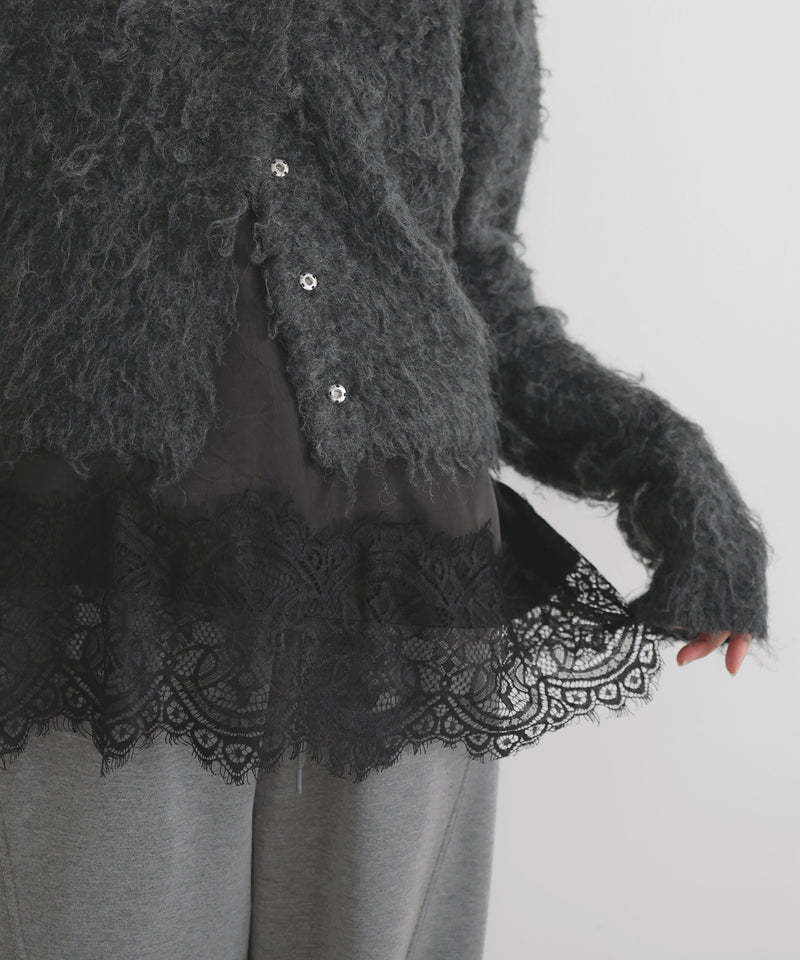 レースサテンキャミ