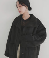 【10月中旬予約商品】ムートンボアミドルコート