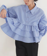 ティアードフリルシャツ