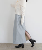 ウォッシャブルフェイクレザーナロースカート