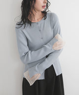 カフシアーバイカラーカーデ