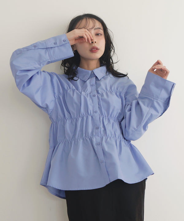 【専用：LIANさま】新品　ohga ブラウス LIAN（リアン） ブラウス シャツ シアーラッフルブラウス レディース