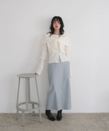 ウォッシャブルフェイクレザーナロースカート