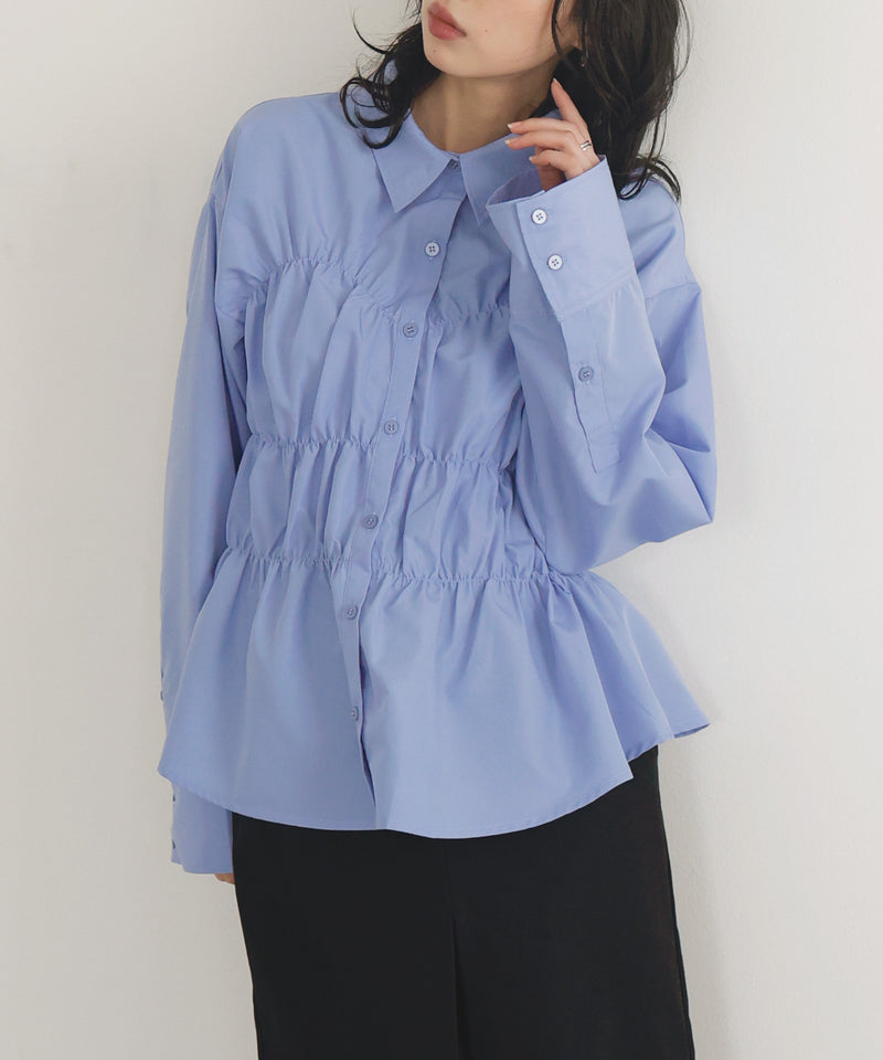 一部予約商品】シャーリングビスチェデザインシャツ – LIAN