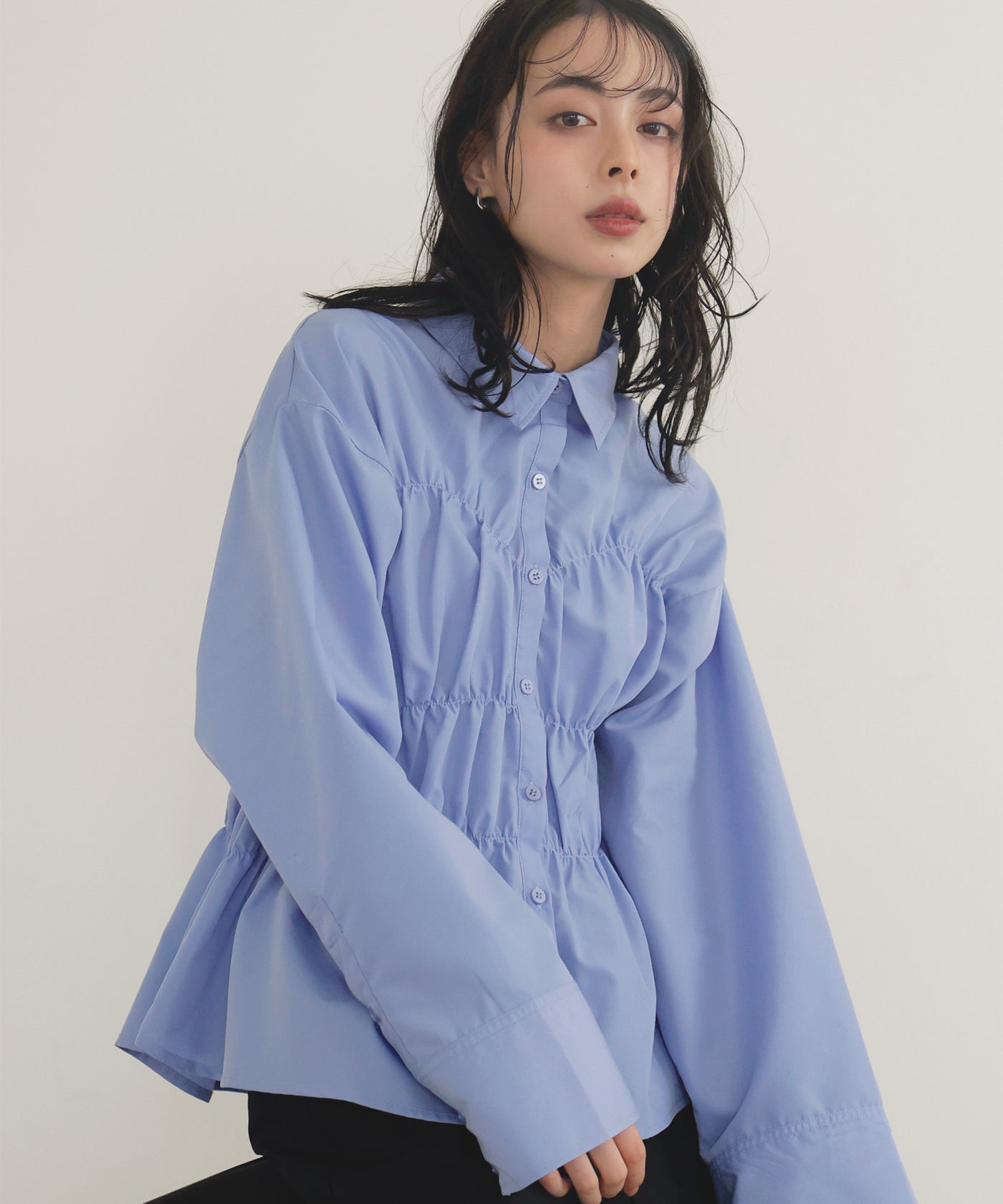 一部予約商品】シャーリングビスチェデザインシャツ – LIAN