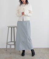 ウォッシャブルフェイクレザーナロースカート