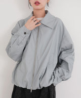 フェイクレザーバルーンジャケット