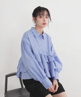 ティアードフリルシャツ