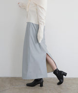 ウォッシャブルフェイクレザーナロースカート