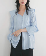 ビッグカラーシアースキッパーブラウス