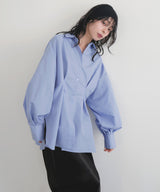 ウエストタックカラーシャツ