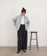 フェイクレザーバルーンジャケット