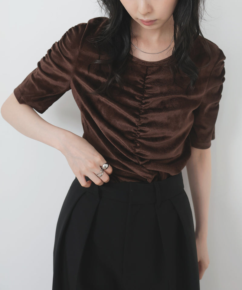 シアーベロアシャーリングトップス – LIAN