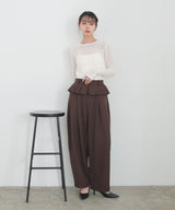 【8月下旬予約商品/セットアップ対応】フリルタックコクーンパンツ　