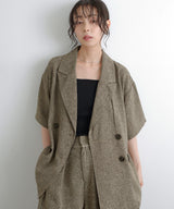 サマーツイードハーフジャケット