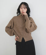 ボタンデザイン2WAYネックニット