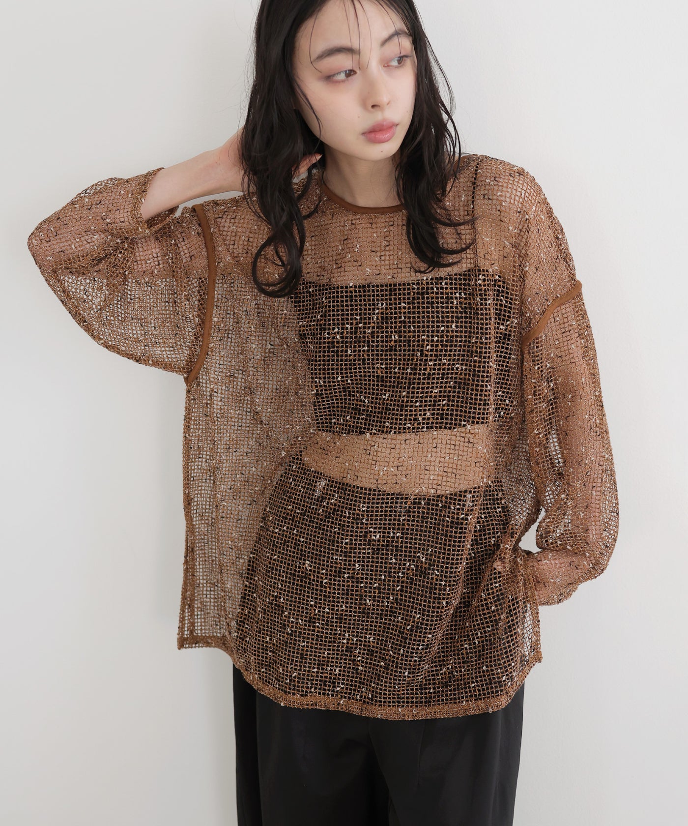 litmus YUEQIQI メッシュ シアートップス litmus YUEQIQI メッシュ シアートップス