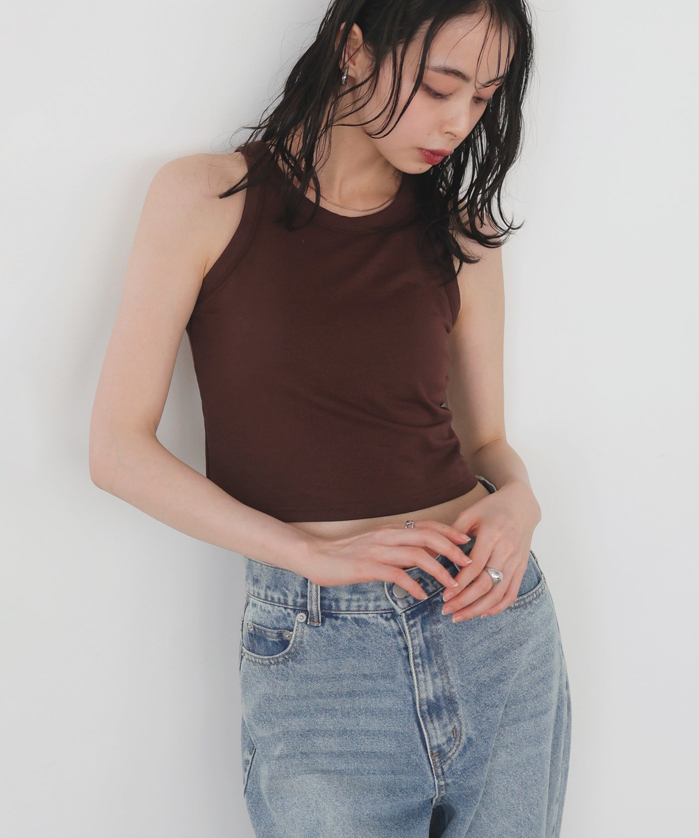 カップ付きアメスリクロップドタンク – LIAN