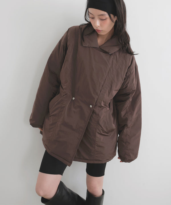 タフタテーラードダウンジャケット