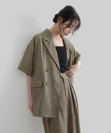 サマーツイードハーフジャケット