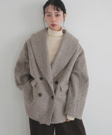 \\10月10日発売//ショールカラーカールシャギーコート