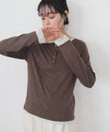 バイカラーヘンリーネックプルオーバー