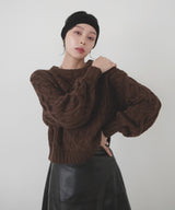 【11月中旬予約商品】バルキータッチケーブルニット