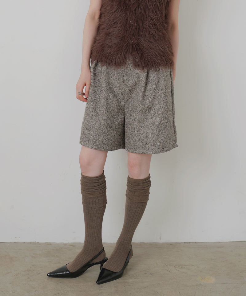 ツイードタックハーフパンツ