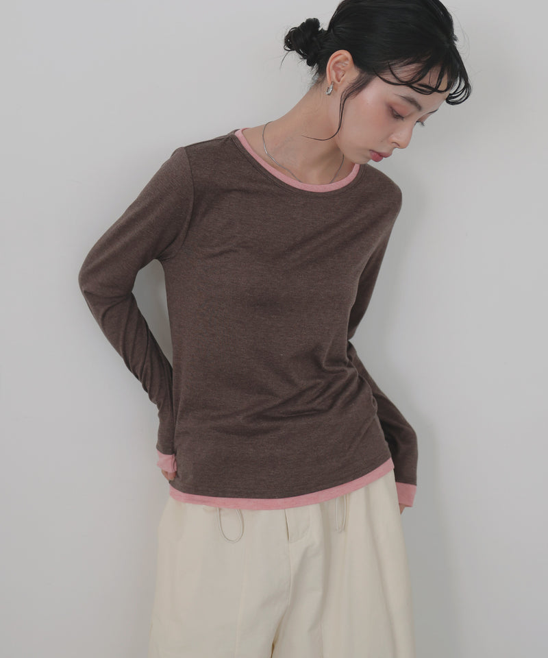 レイヤードデザインロングＴシャツ