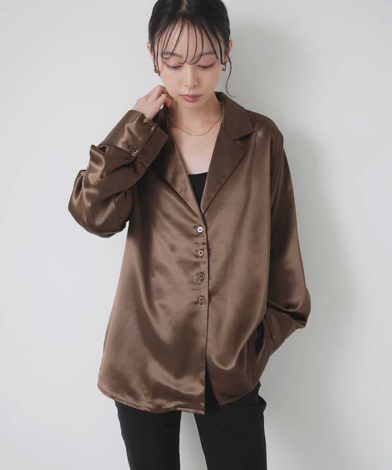 サテンテーラードシャツ – LIAN
