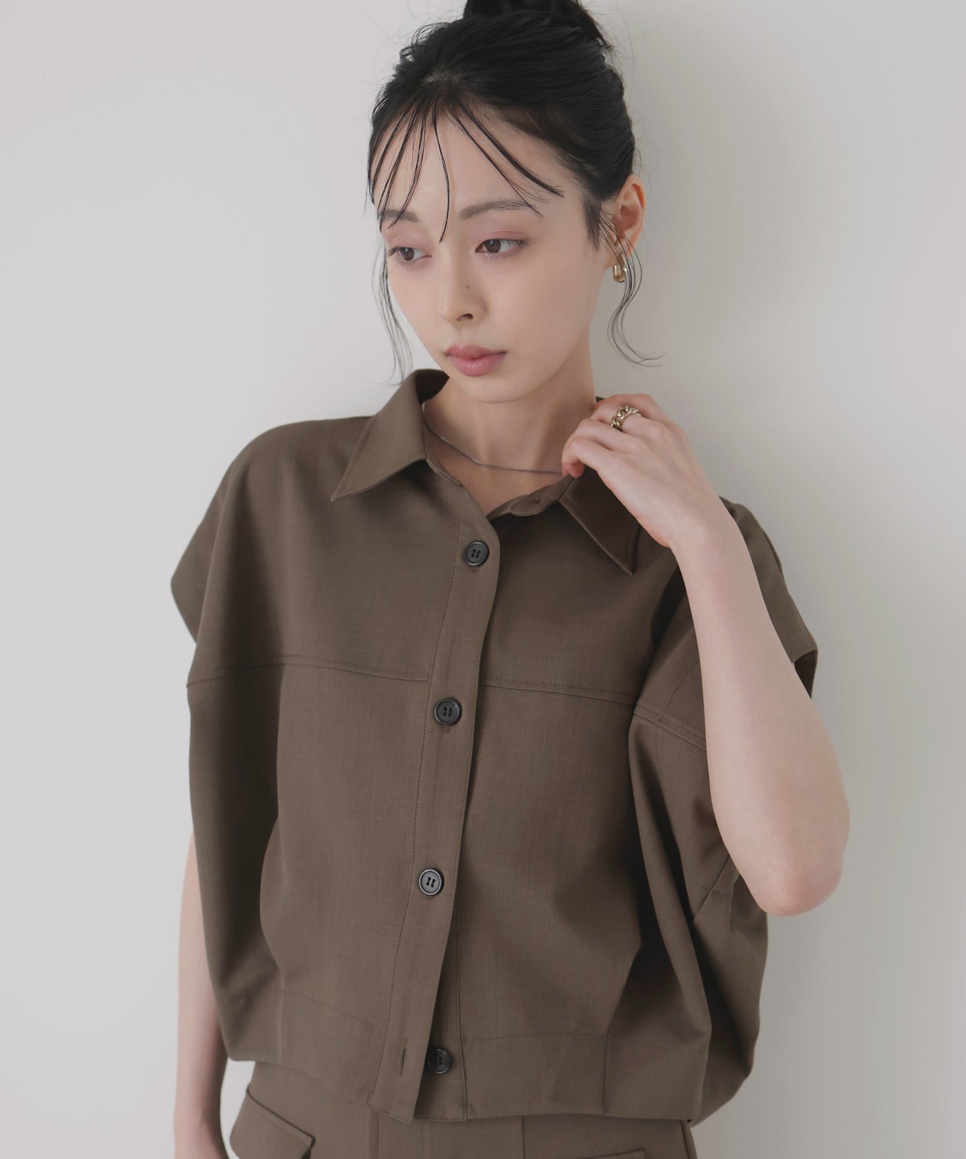 一部予約商品【セットアップ対応】フレンチスリーブボックスシャツ – LIAN