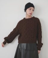 【11月中旬予約商品】バルキータッチケーブルニット