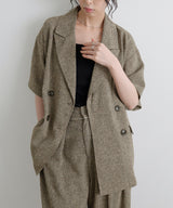 サマーツイードハーフジャケット