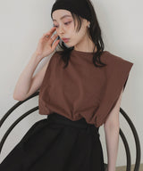 【新色追加 UVカット＆接触冷感】ショルダータックトップス