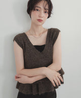 ２WAYモヘアフリルニットベスト