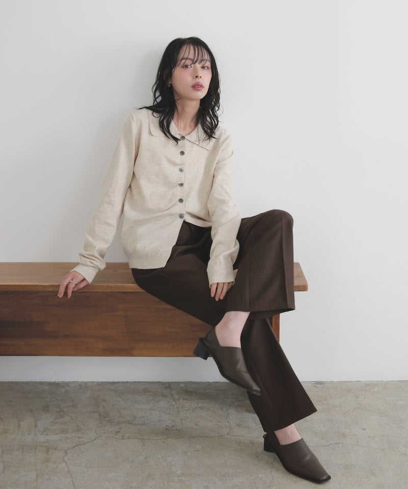 【12月中旬予約商品】センタータックフレアパンツ