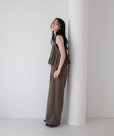 ツータックドレープワイドパンツ