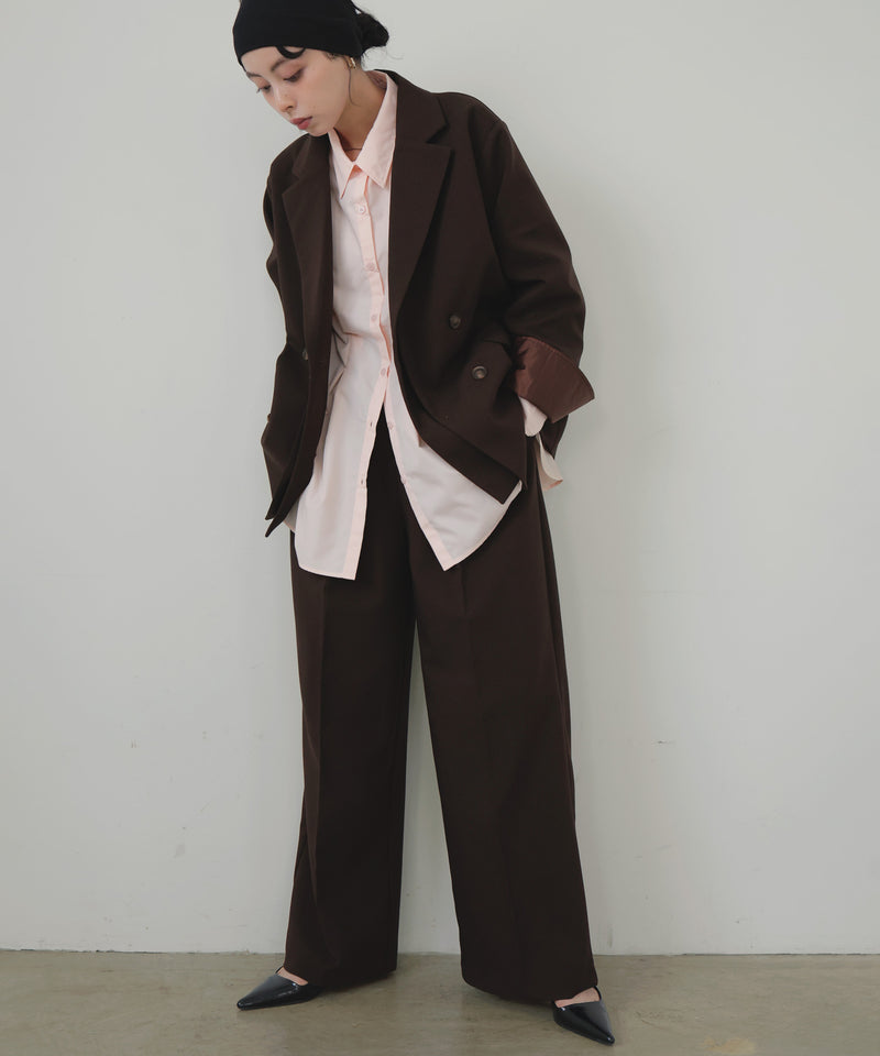 【9月中旬予約商品】ツータックワイドパンツ