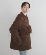 【11月下旬予約商品】ストールセットウールライクコート