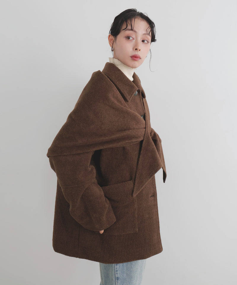 【11月下旬予約商品】ストールセットウールライクコート