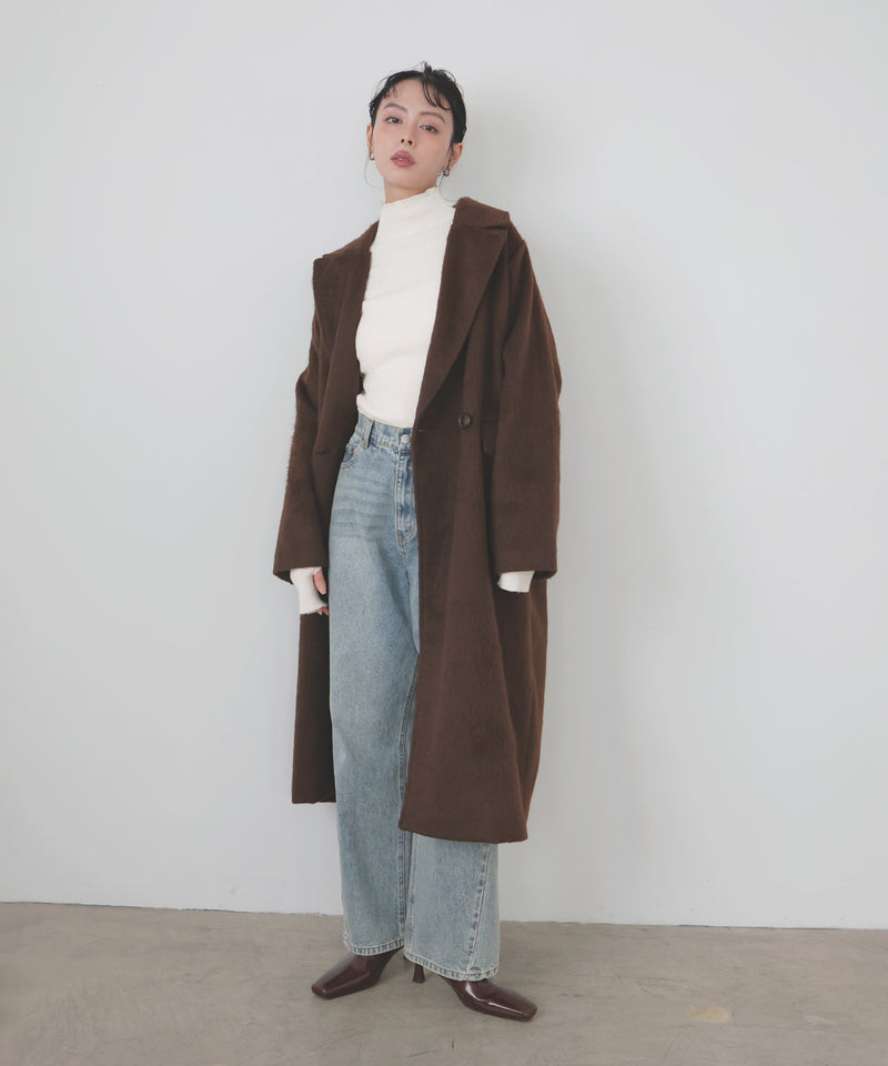 シャギーダブルロングコート