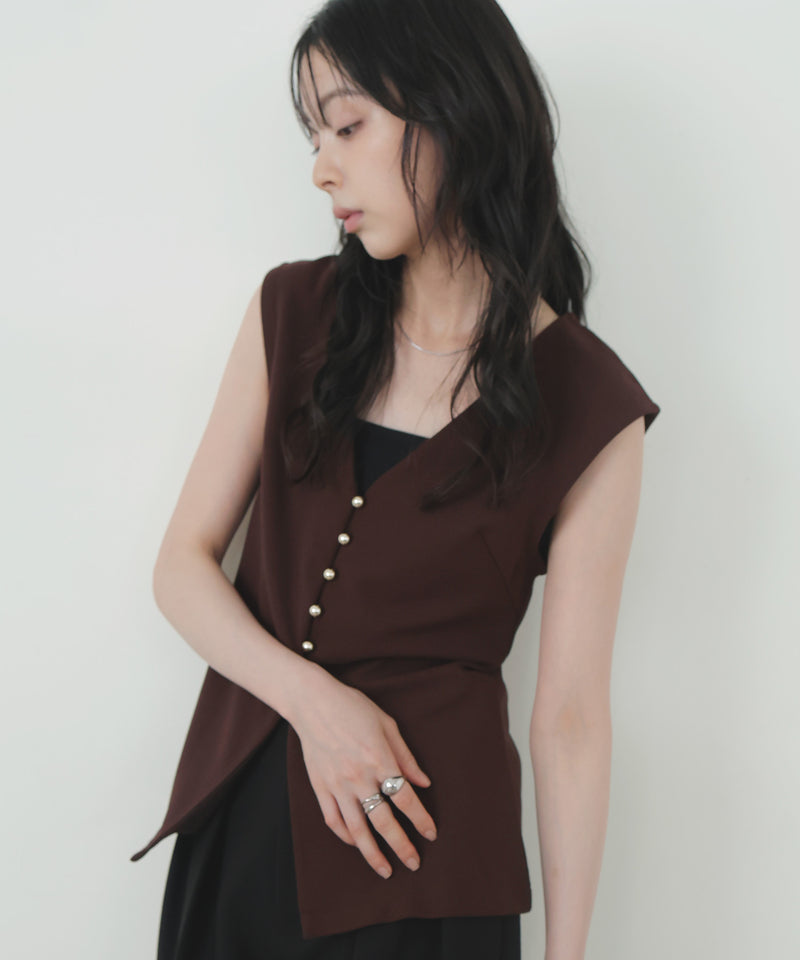 カットジョーゼットノースリーブジレ – LIAN