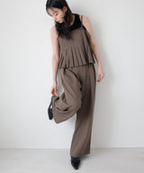 ツータックドレープワイドパンツ