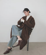 シャギーダブルロングコート