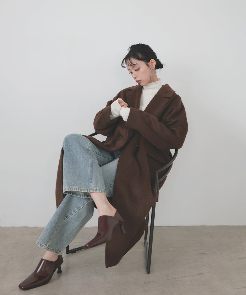 シャギーダブルロングコート